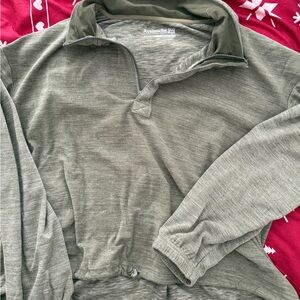 Avalanche Olive Green Quarter-Zip Pullover